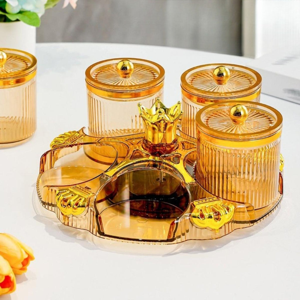 6-Piece Rotating Carousel Spice Jar Set