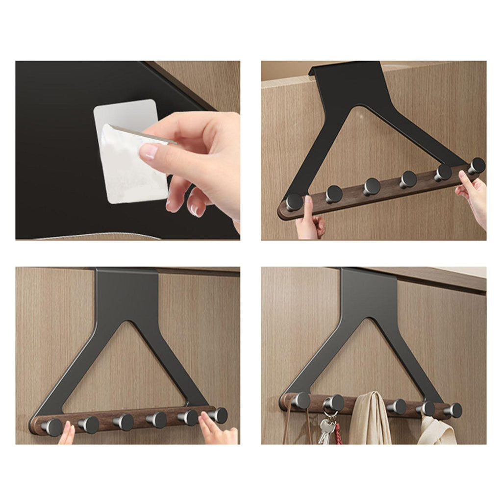 Over Door Multipurpose Towel & Clothes Hook Rack