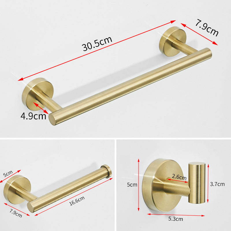 Brushed Gold Stainless Bathroom Hardware Set