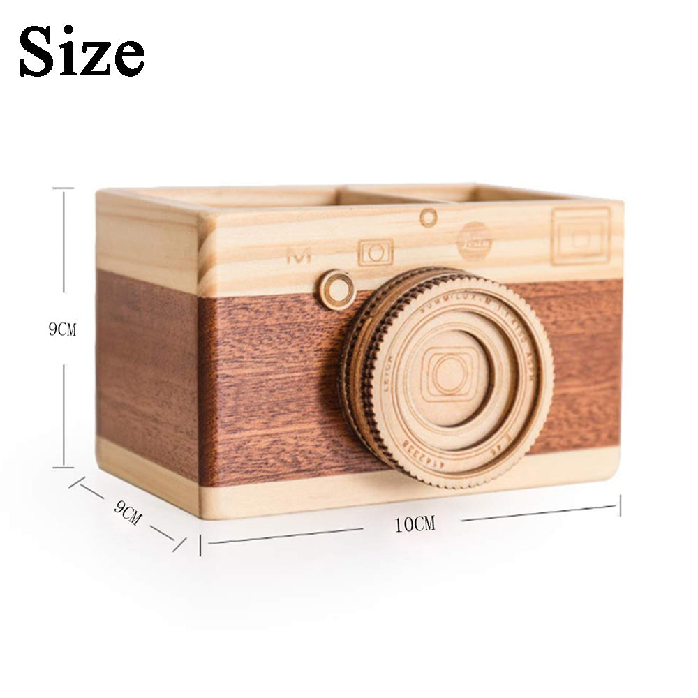 Wooden Desk Storage & Pen Holder