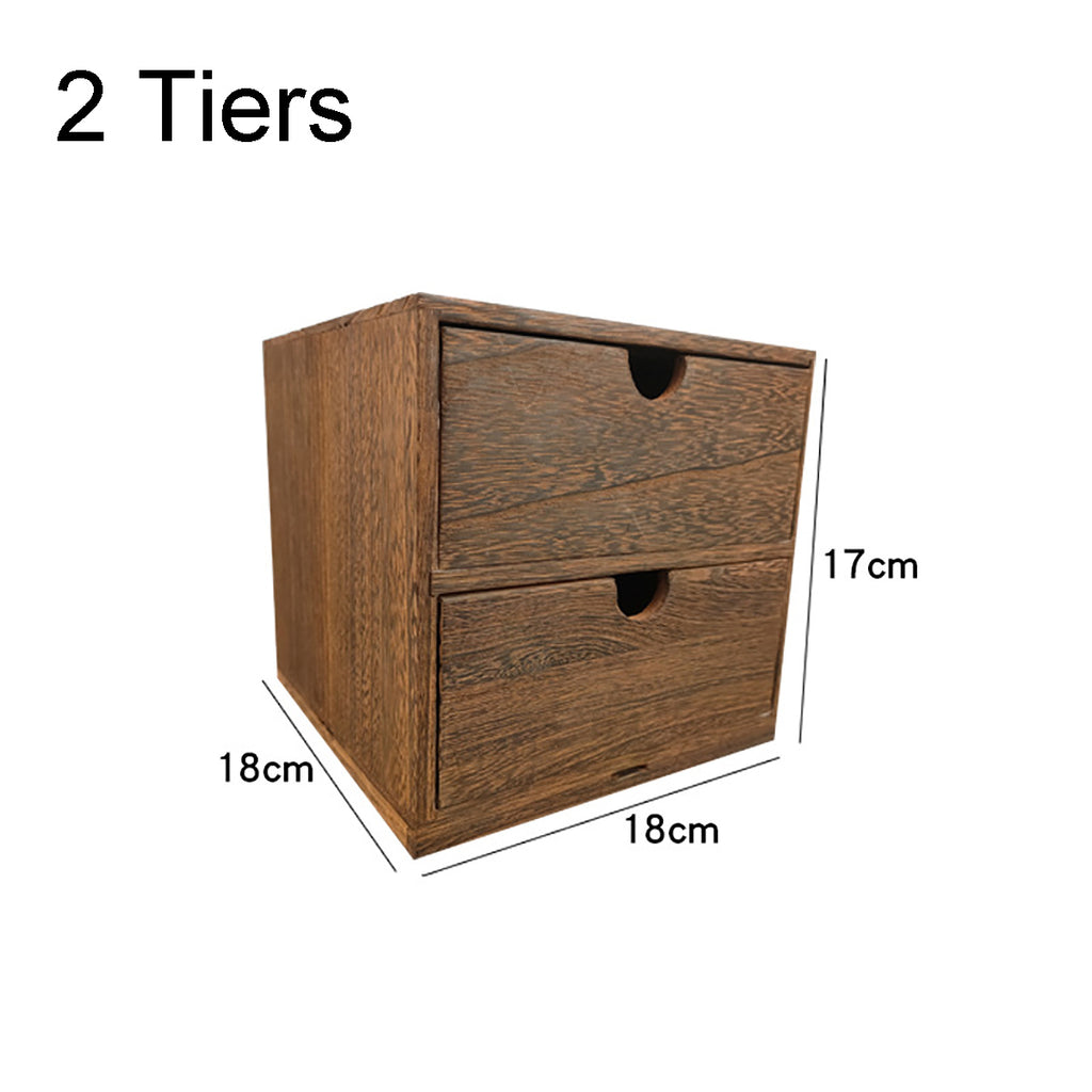 Wooden Multi Compartment Desktop Organizer