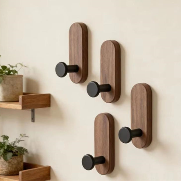 Solid Wood Decor Wall Coat & Towel Hooks