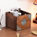 Carved Solid Wood Desktop Storage Box