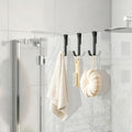 4 Pack Matte Black Stainless Steel Glass Shower Door Hooks