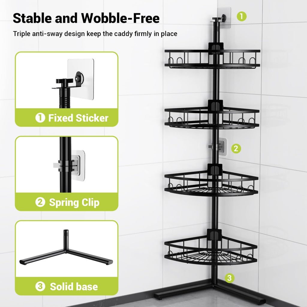 4-Tier Standing Corner Shower Caddy