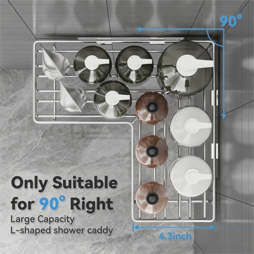No Drill Stainless Shower Caddy