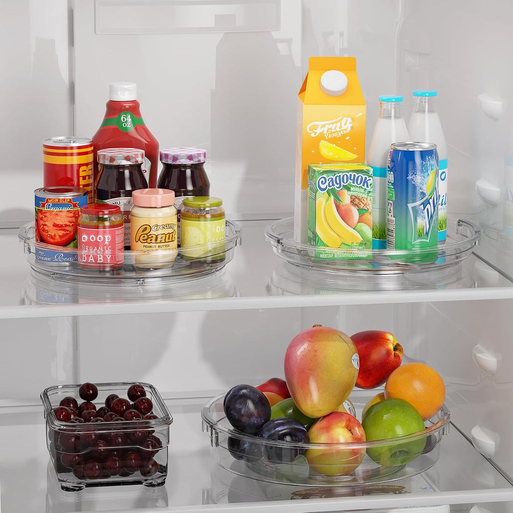 3 Pack Multi Size Rotating Lazy Susan Organizer