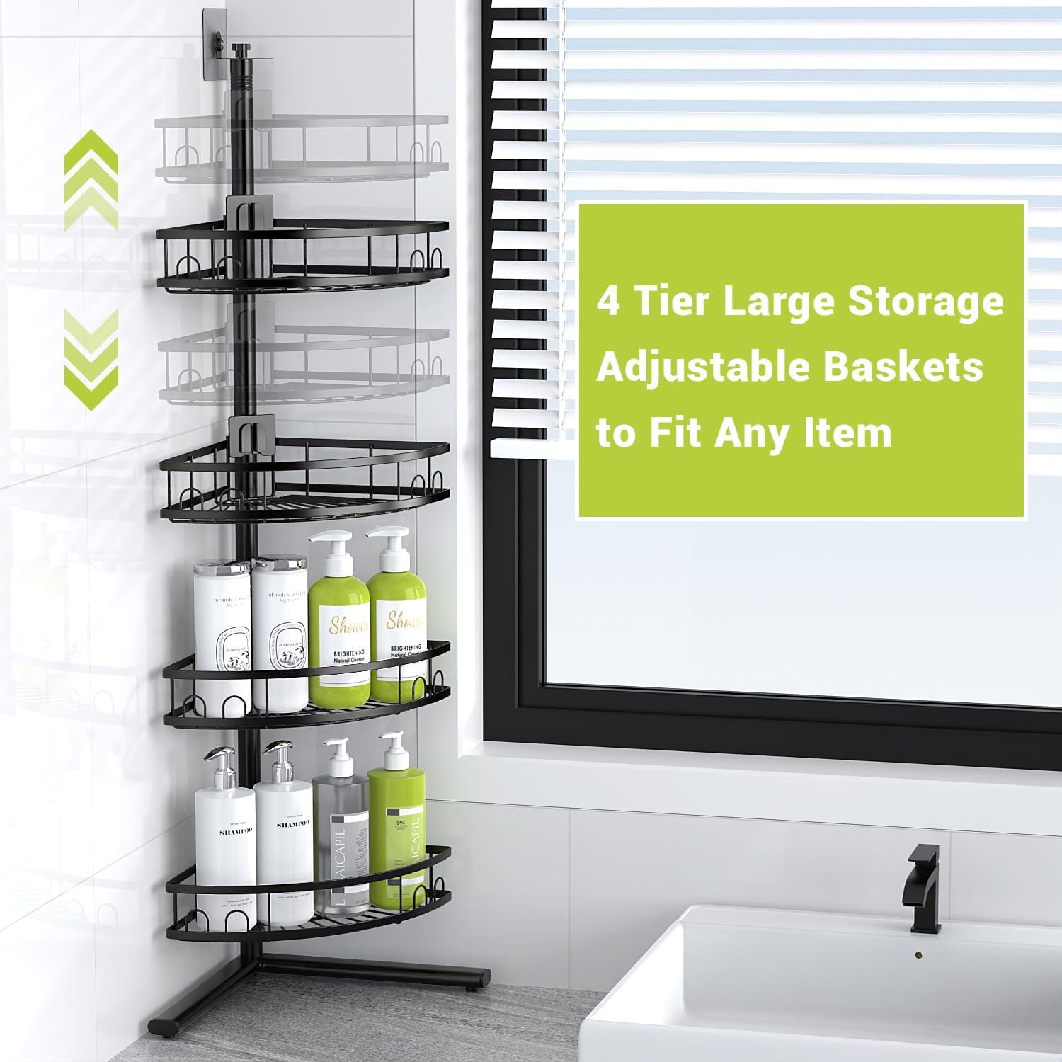 4-Tier Standing Corner Shower Caddy