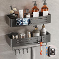 Gray Suction Cup Shower Caddy 2 Pack