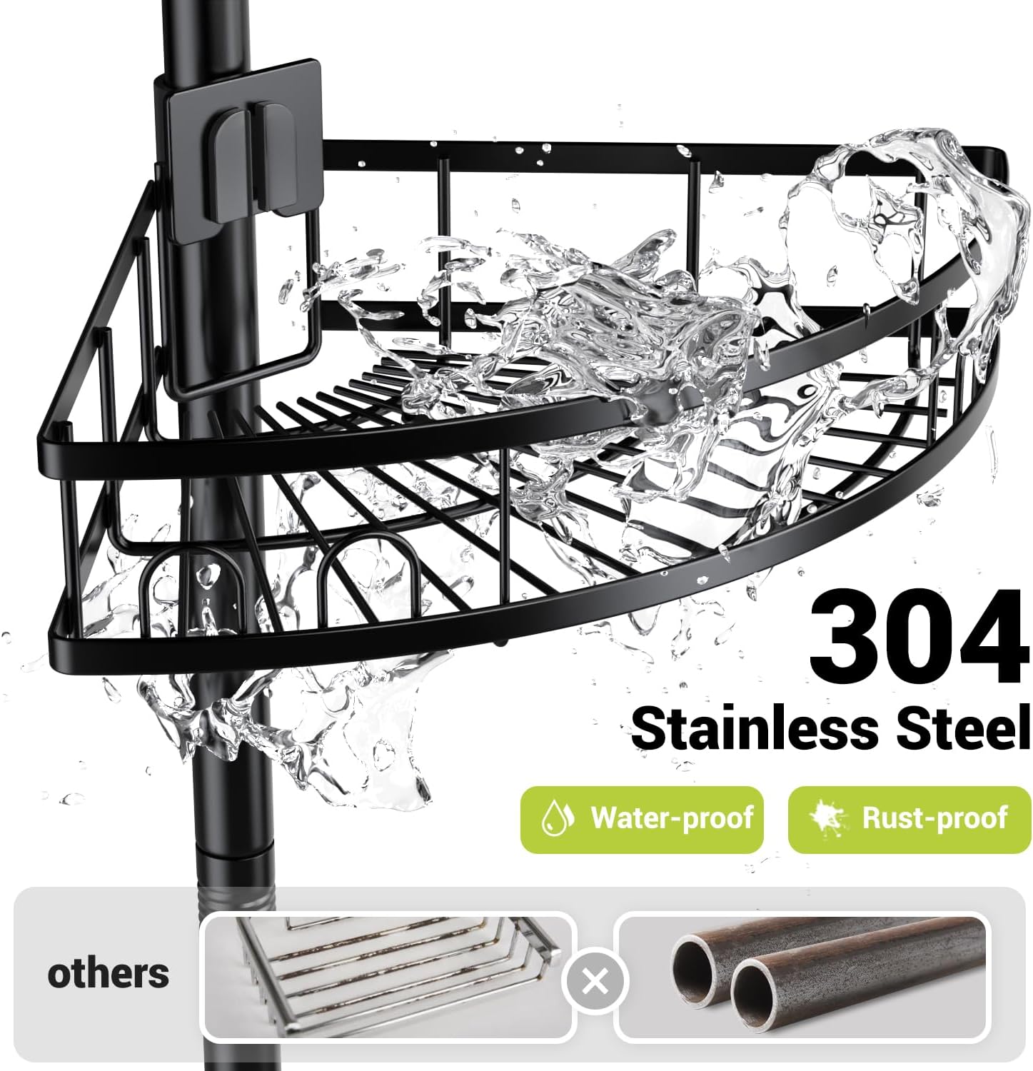 4-Tier Standing Corner Shower Caddy