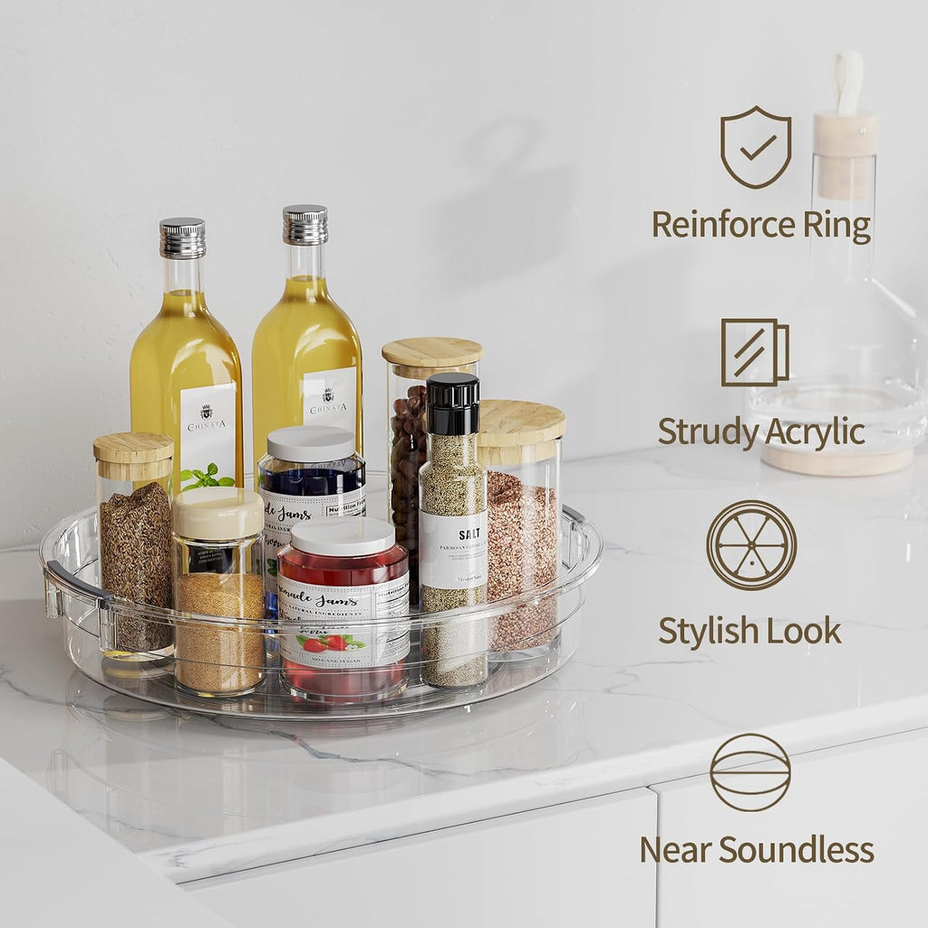 3 Pack Multi Size Rotating Lazy Susan Organizer