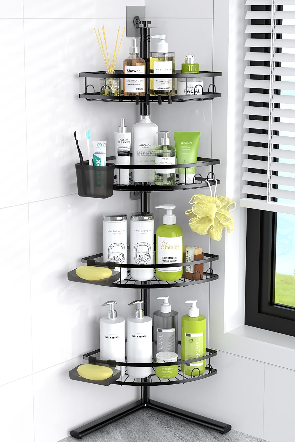 4-Tier Standing Corner Shower Caddy
