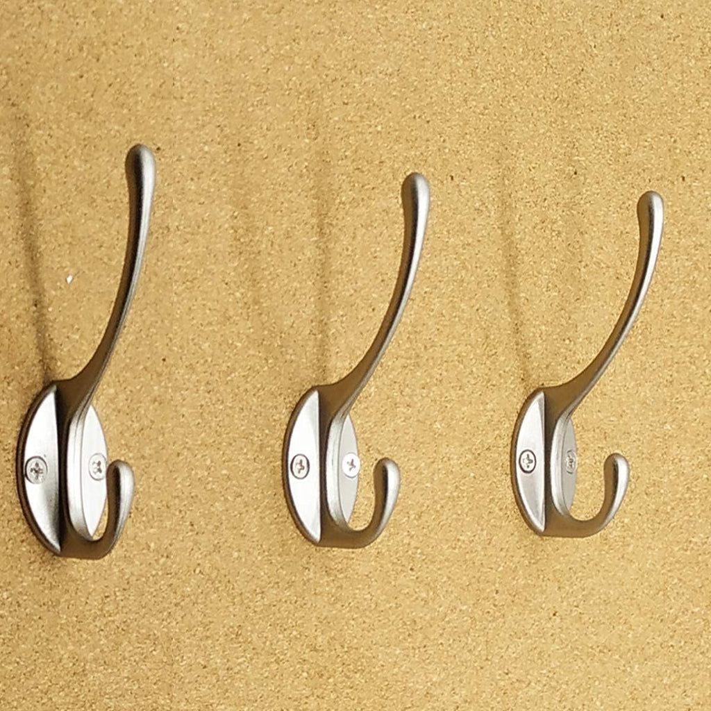30 Pack Silver Retro Double Wall Mount Coat Hooks