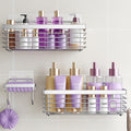 Silver SUS304 No Drill Shower Caddy 3 Pack