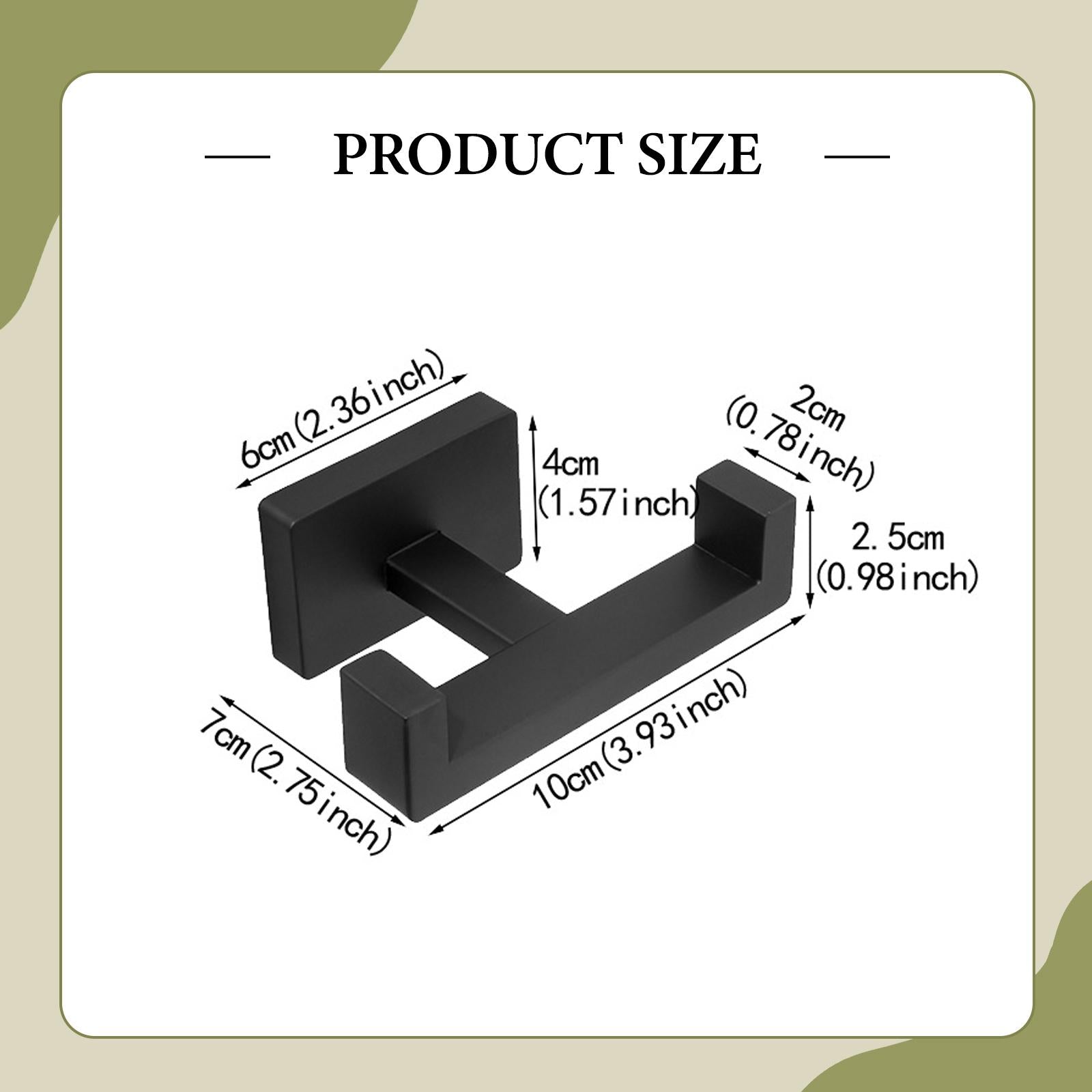 Fityle Heavy Duty Double Towel Hook