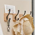 Waterproof Hole-free Beechwood Wall Hook