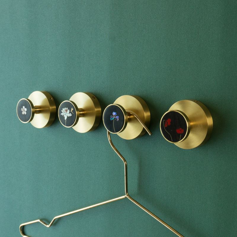 Brass Finish No Drill Bathroom Hooks
