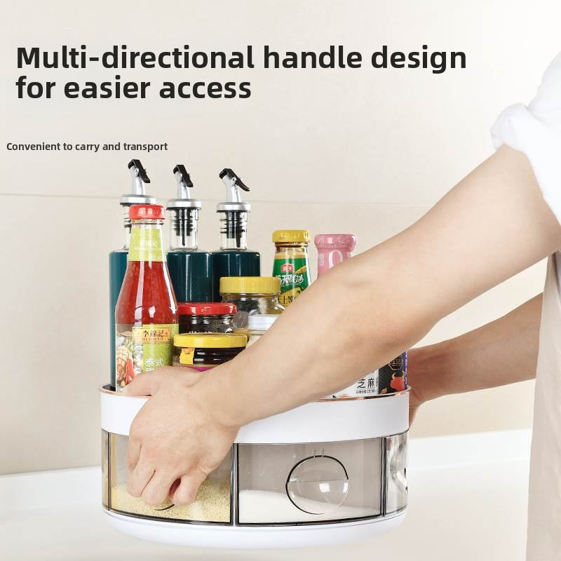 Rotatable Multiple-compartment Spice Rack