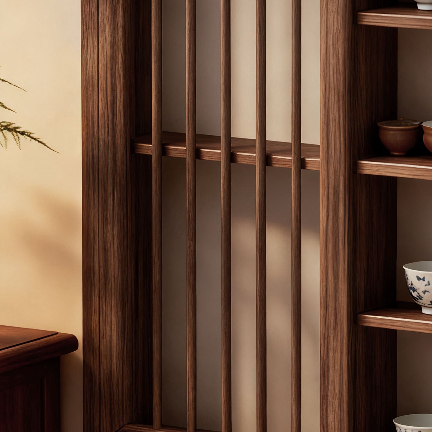 Solid Wood Chinese Display Shelf