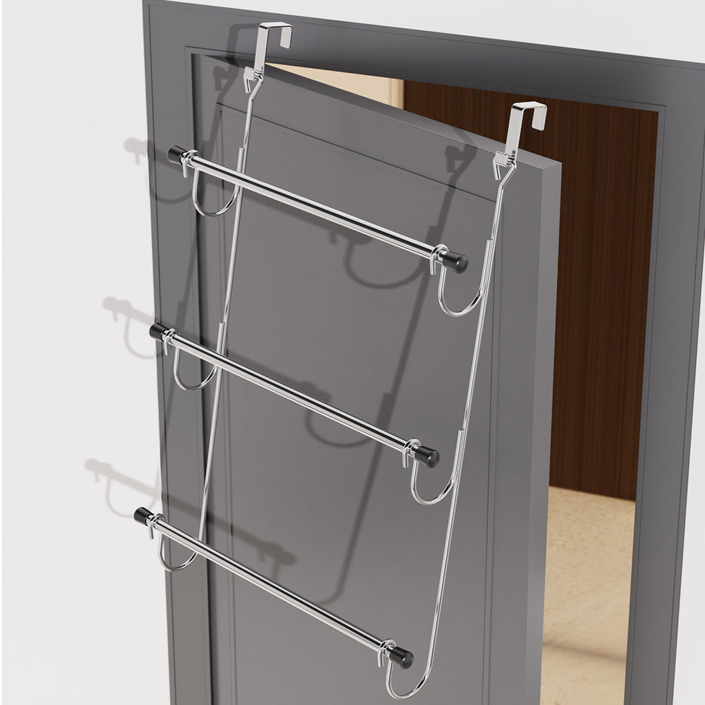3-Tier No Drill Over Door Towel Storage Rack