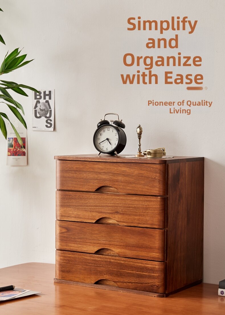 Wooden Drawer Desktop Organizer