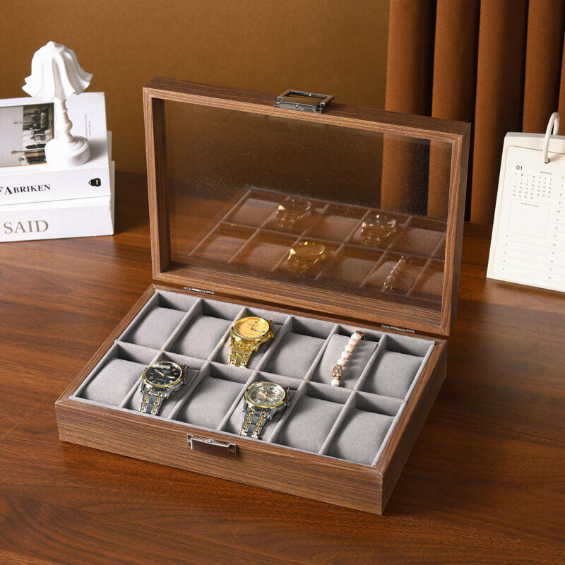 Walnut Watch Jewelry Storage Box