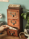 Vintage Wooden Multi-layer Jewelry Organizer Drawer