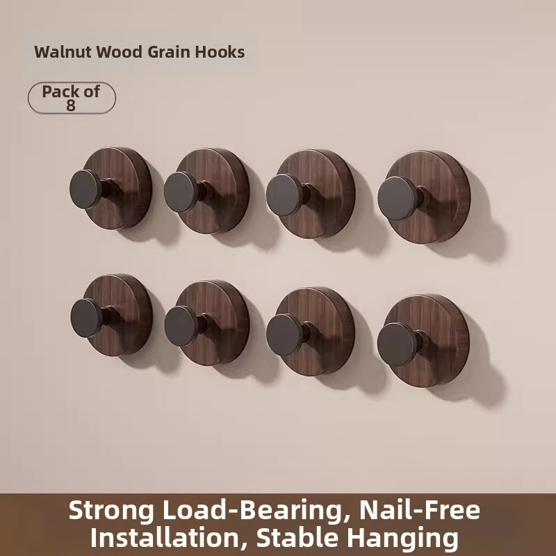 Walnut Wooden Finish Heavy-Duty Bathroom Hook