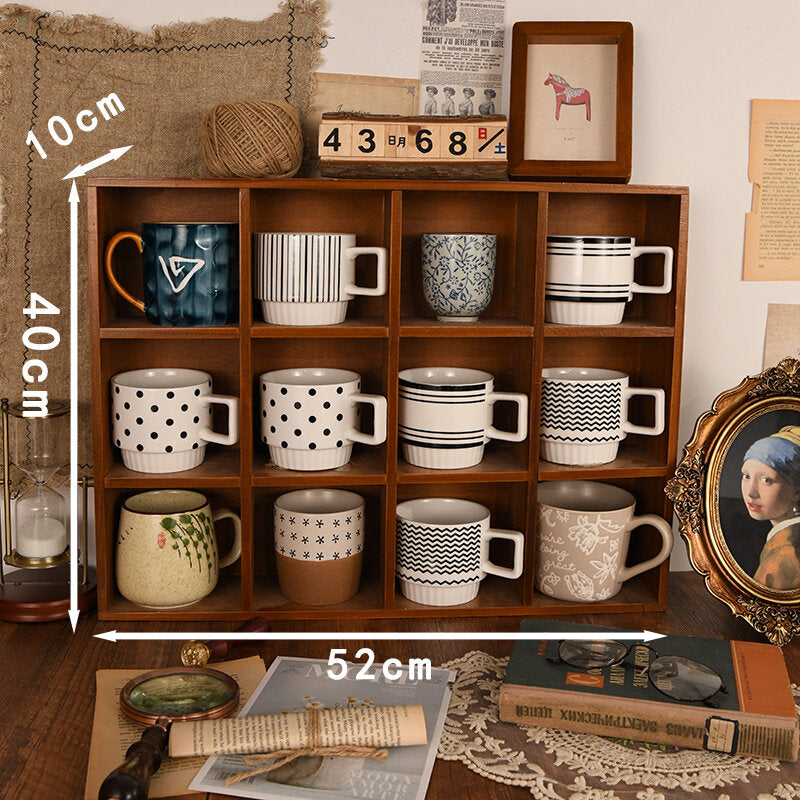 Zodiac Grid Wooden Storage Organizer