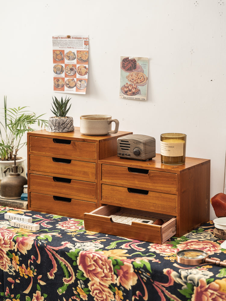Multi-Layer Wooden Drawer Storage Cabinet