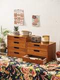 Multi-Layer Wooden Drawer Storage Cabinet