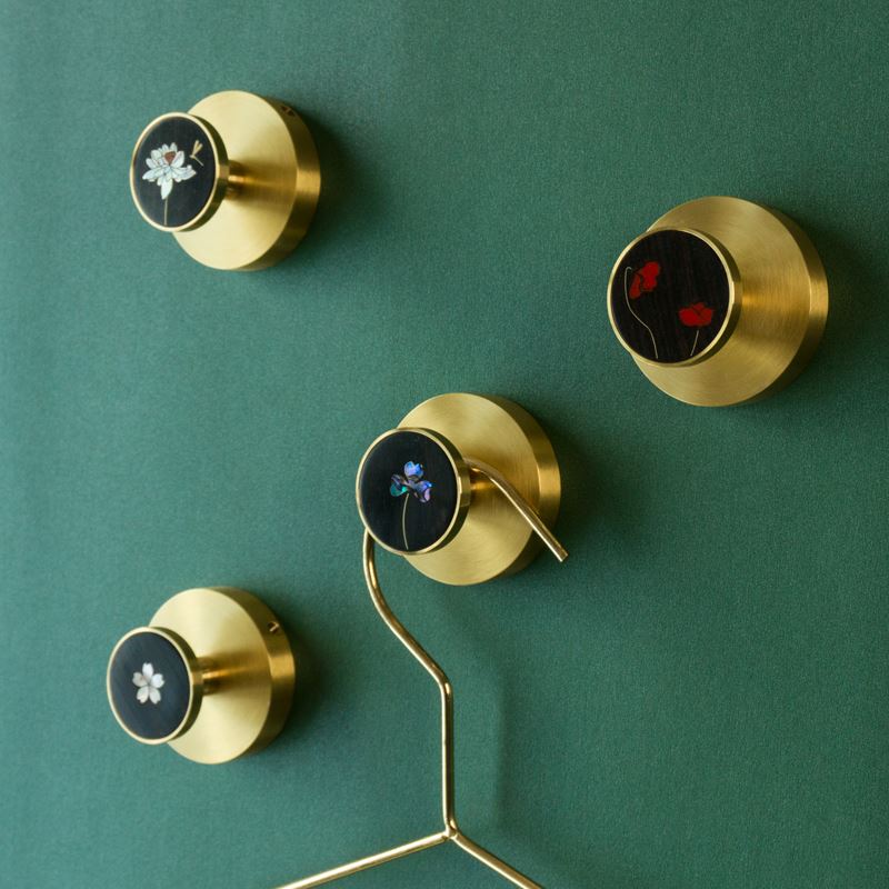 Brass Finish No Drill Bathroom Hooks