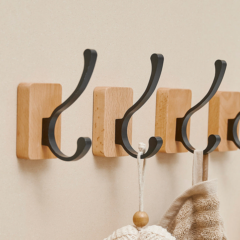 Waterproof Hole-free Beechwood Wall Hook