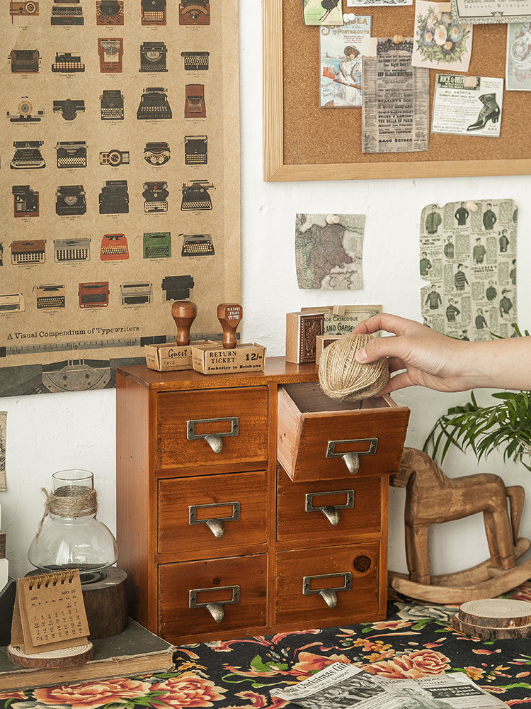 Wooden Desktop Storage Box