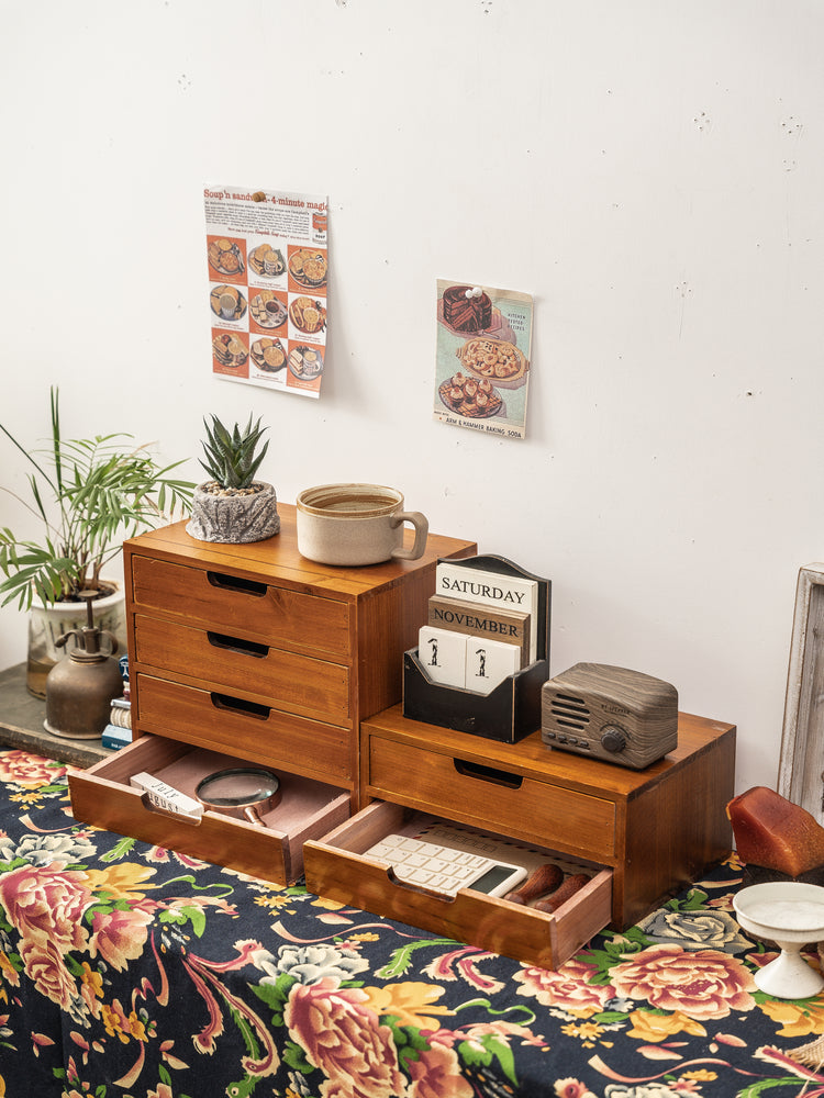 Multi-Layer Wooden Drawer Storage Cabinet