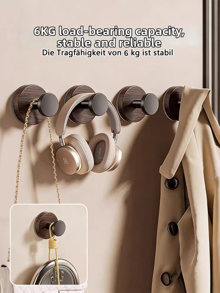 Walnut Wooden Finish Heavy-Duty Bathroom Hook