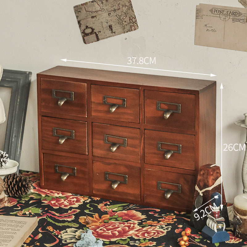 Vintage Wooden Multi-layer Jewelry Organizer Drawer