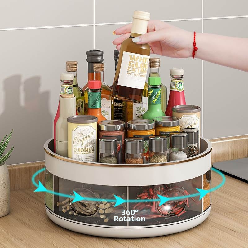 Rotatable Multiple-compartment Spice Rack