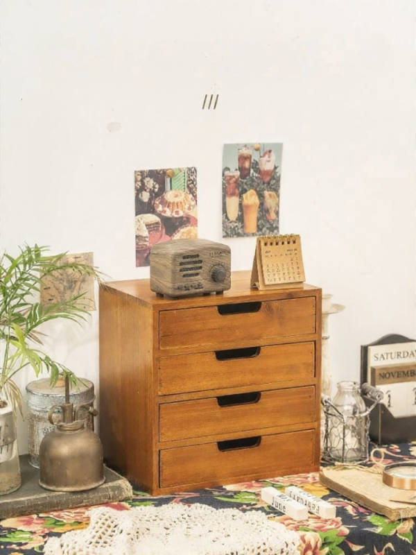Multi-Layer Wooden Drawer Storage Cabinet