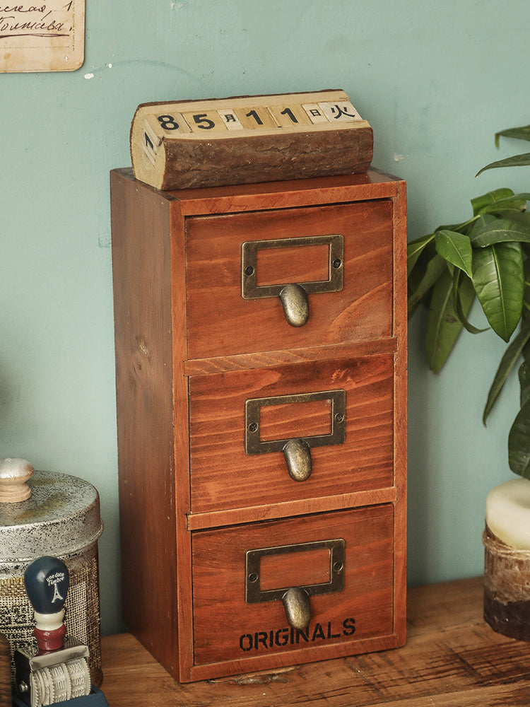 Vintage Wooden Multi-layer Jewelry Organizer Drawer