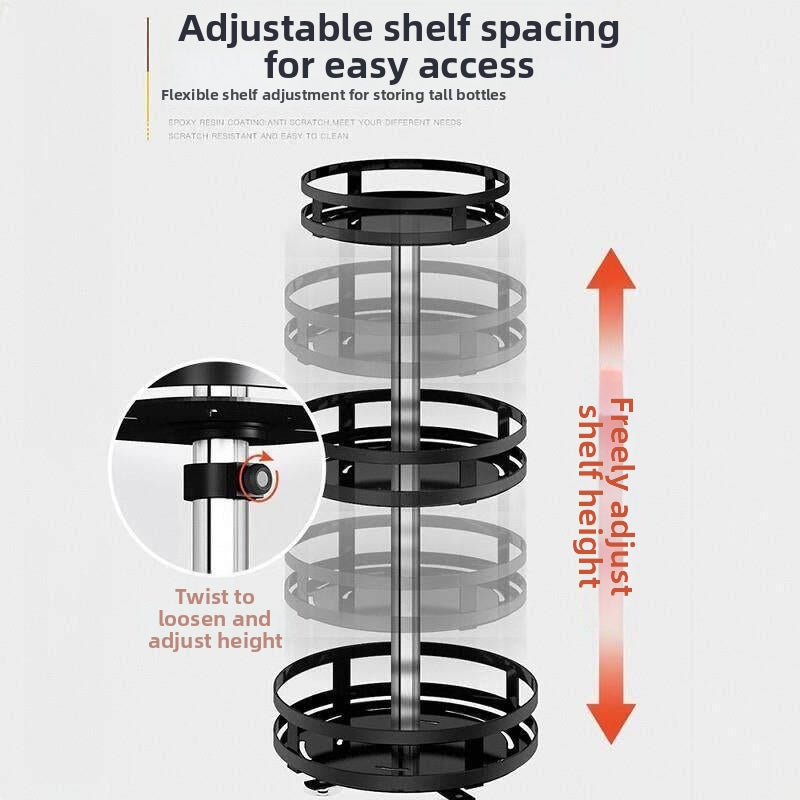Rotatable Spice Organizer Rack Multi-function