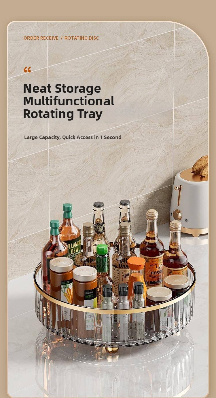 Luxury Transparent Rotatable 360 Degree Spice Rack