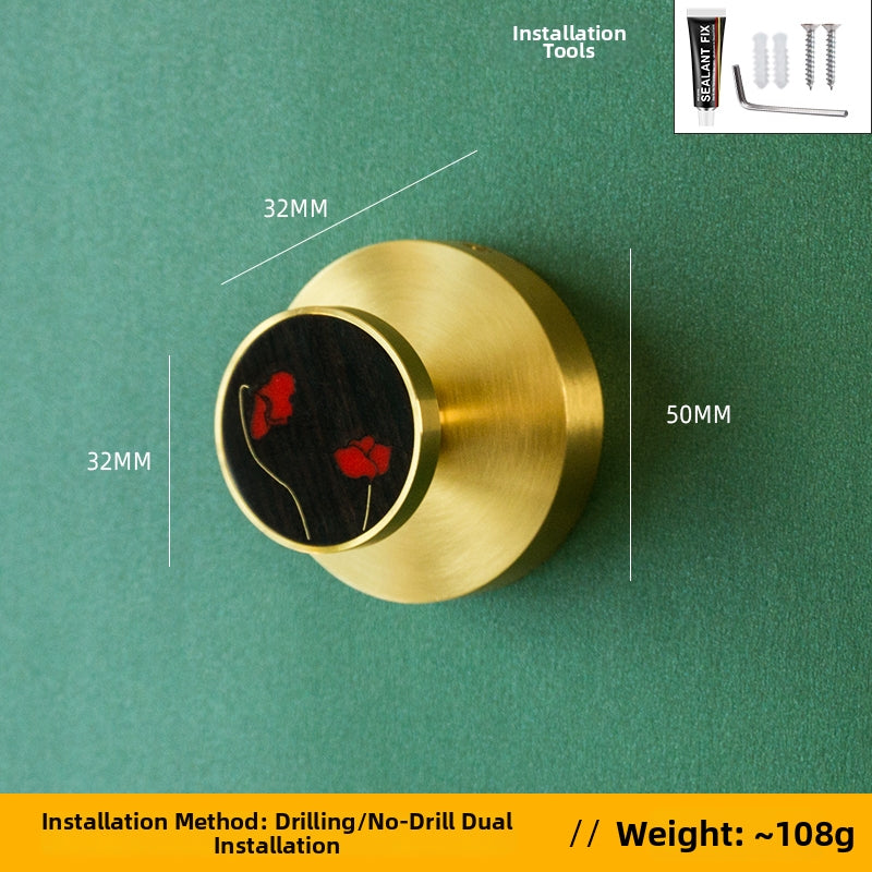 Brass Finish No Drill Bathroom Hooks