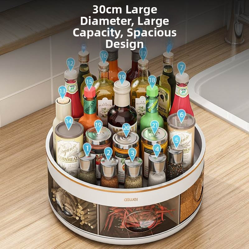 Rotatable Multiple-compartment Spice Rack