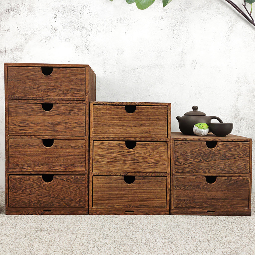 Wooden Multi Compartment Desktop Organizer