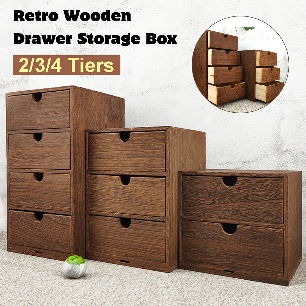 Wooden Multi Compartment Desktop Organizer