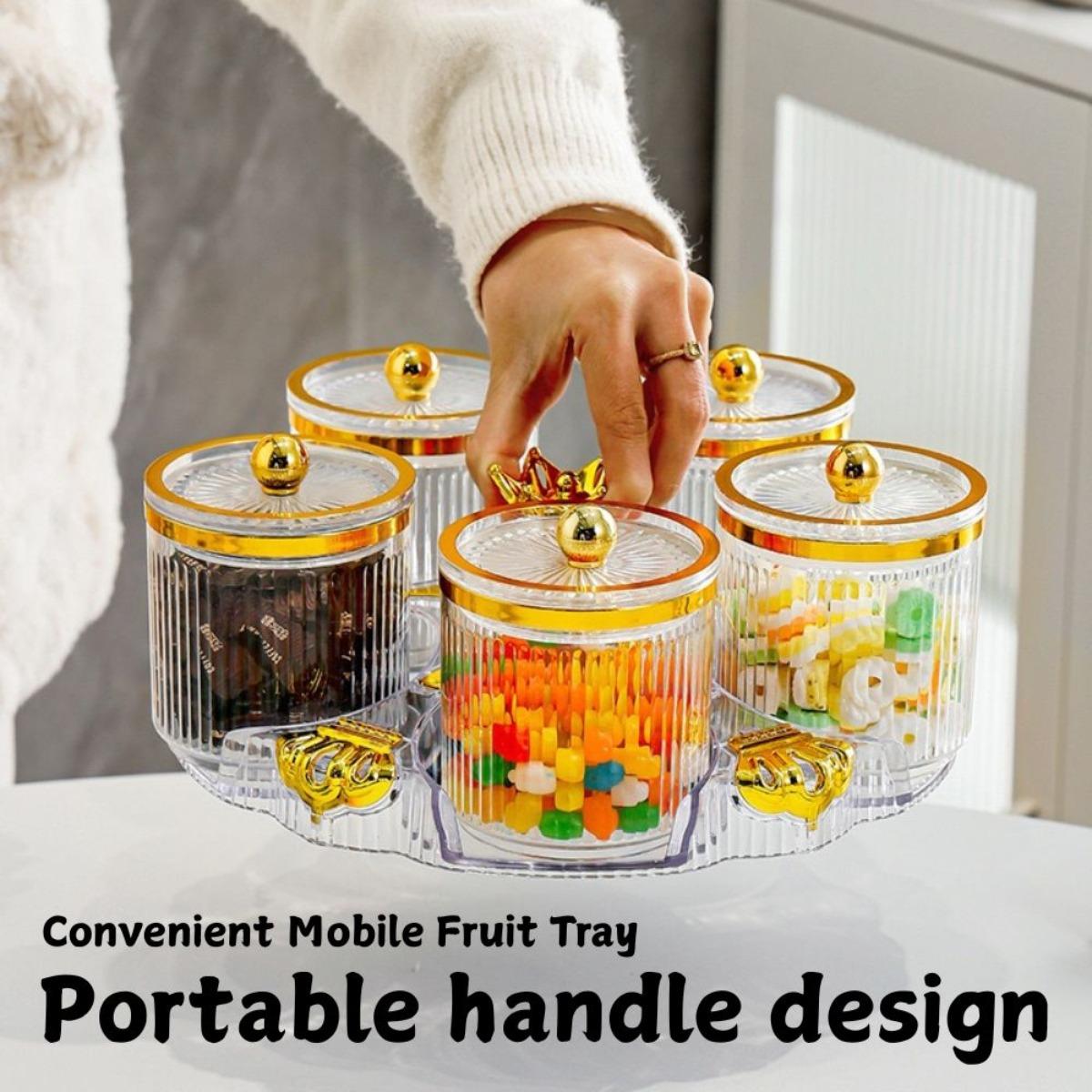 6-Piece Rotating Carousel Spice Jar Set