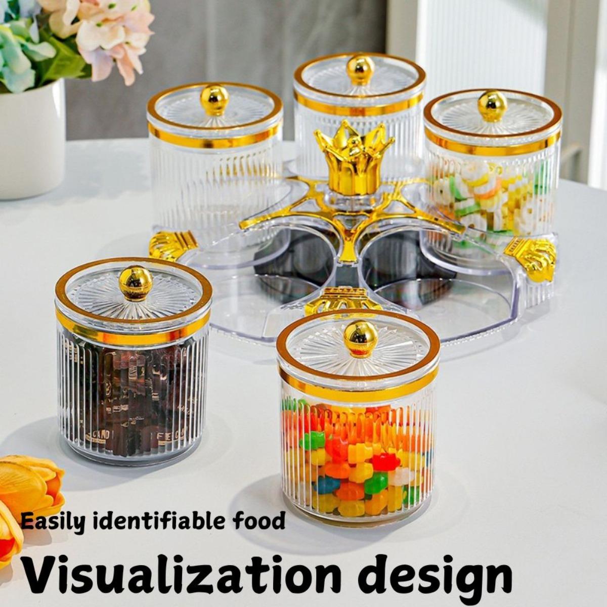 6-Piece Rotating Carousel Spice Jar Set