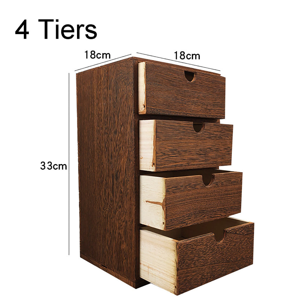 Wooden Multi Compartment Desktop Organizer
