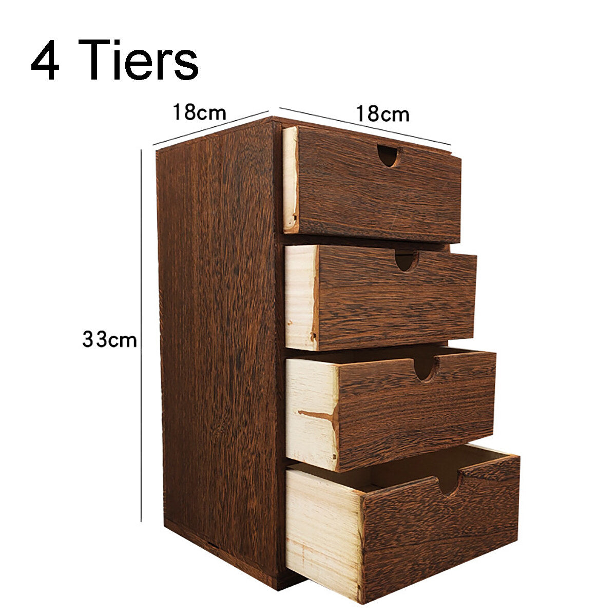 Wooden Multi Compartment Desktop Organizer